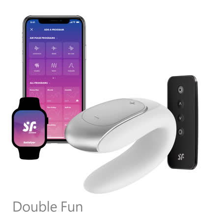 德國Satisfyer Double Fun 智能遙控雙人共震器 (白)