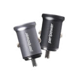 (福利品) 極速 4.8A 大電流雙孔車充-銀灰色