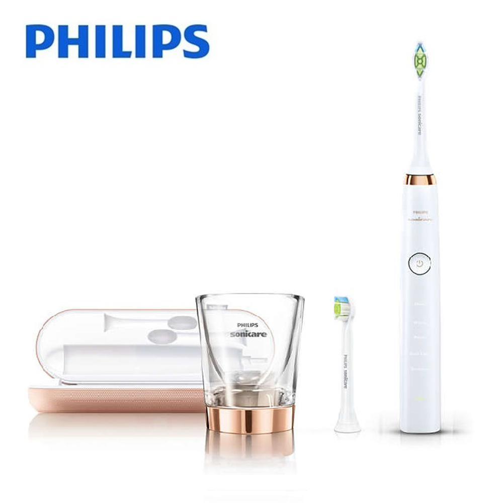Philips飛利浦 鑽石靚白音波震動牙刷/電動牙刷 HX9312 (玫瑰金)