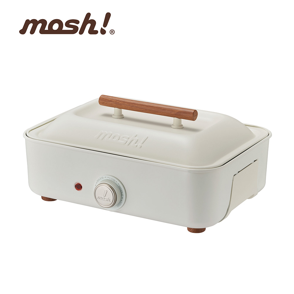 日本mosh! 電烤盤 M-HP1 IV-象牙白
