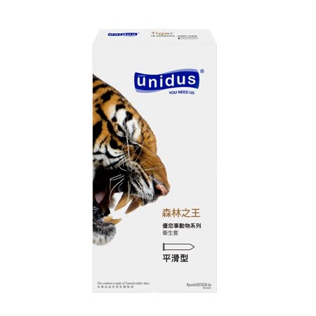 unidus優您事 動物系列保險套-森林之王-平滑型 12入