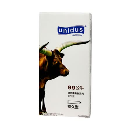 unidus優您事 動物系列保險套-99公牛-持久型 12入