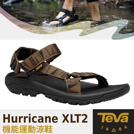 TEVA 男 Hurricane XLT2 可調式 耐磨運動織帶涼鞋/1019234 CDOL 深橄欖查拉布萊克