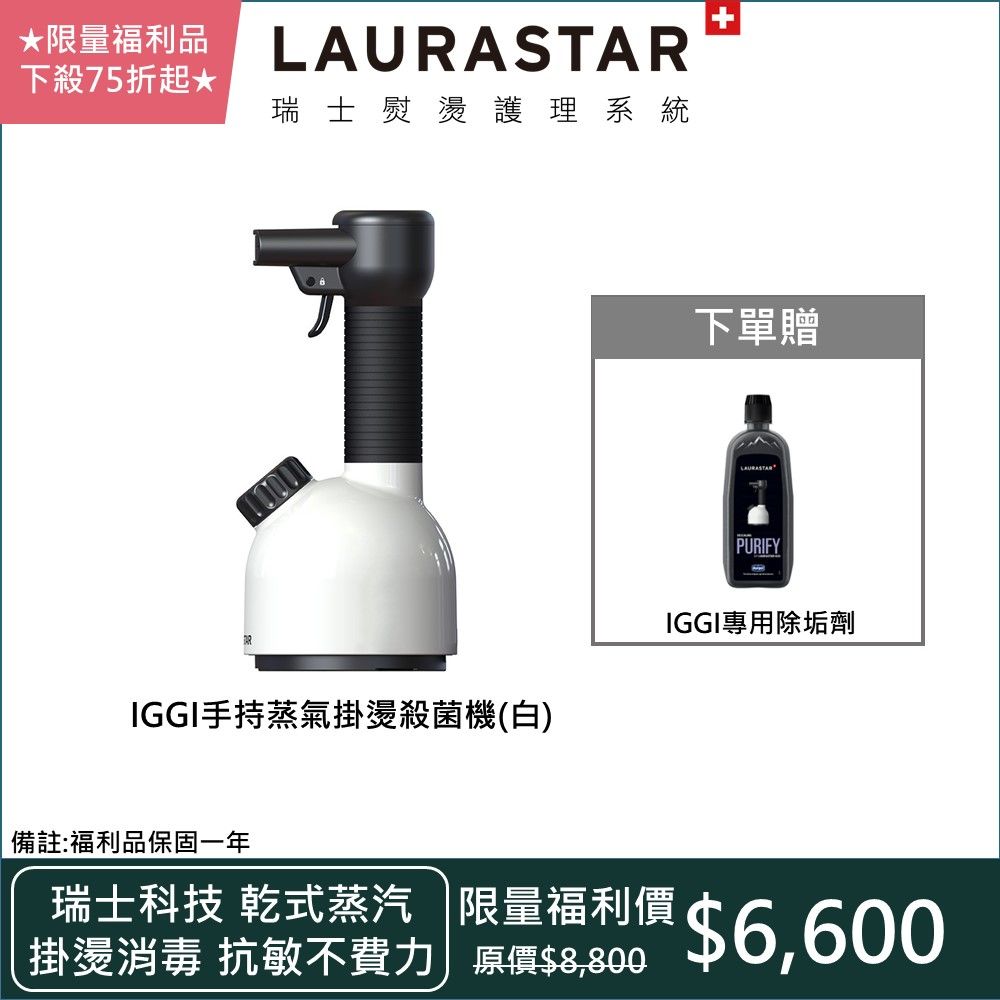 【限量福利品】瑞士 LAURASTAR IGGI 手持蒸汽掛燙機