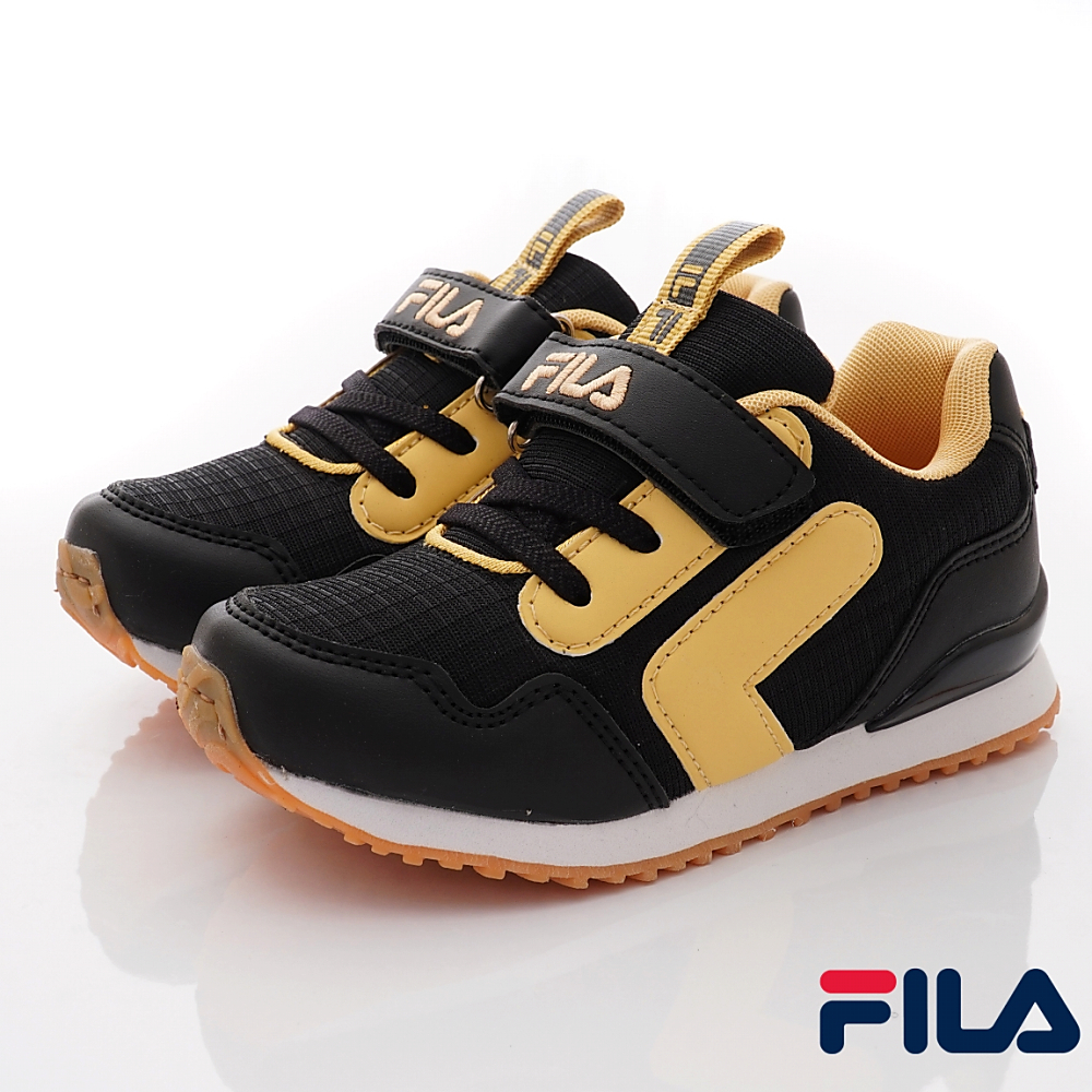 FILA頂級童鞋-經典慢跑運動鞋款(7-J451W-099黑-17-22cm)