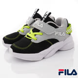 FILA頂級童鞋--輕量慢跑運動鞋款(2-J434W-041黑16-22cm) 20cm