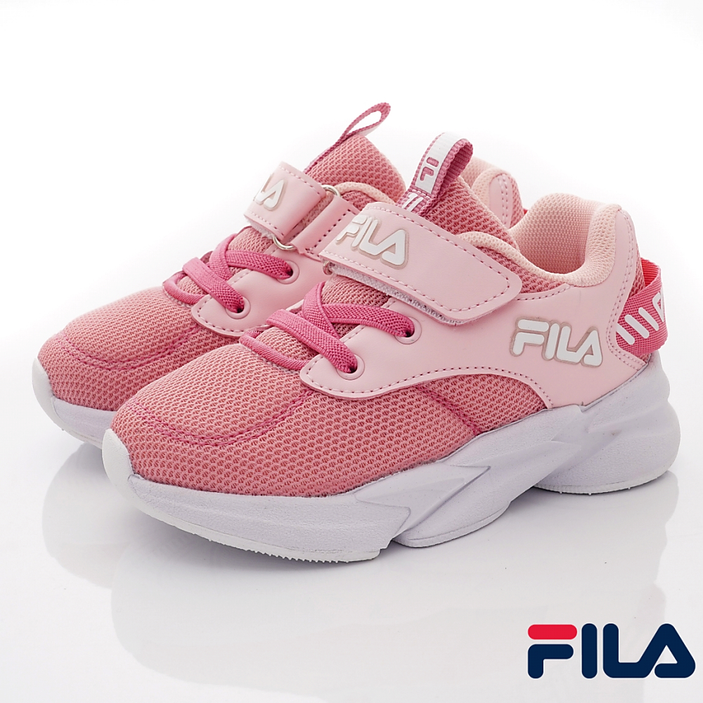 FILA頂級童鞋--輕量慢跑運動鞋款(2-J434W-551粉17-22cm)