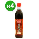 【松鼎】正宗北港 黑麻油-調和x4瓶(500ml/瓶)