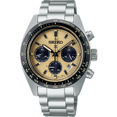 SEIKO 精工 Prospex SPEEDTIMER 熊貓太陽能計時手錶(V192-0AF0Y/SSC817P1)棕