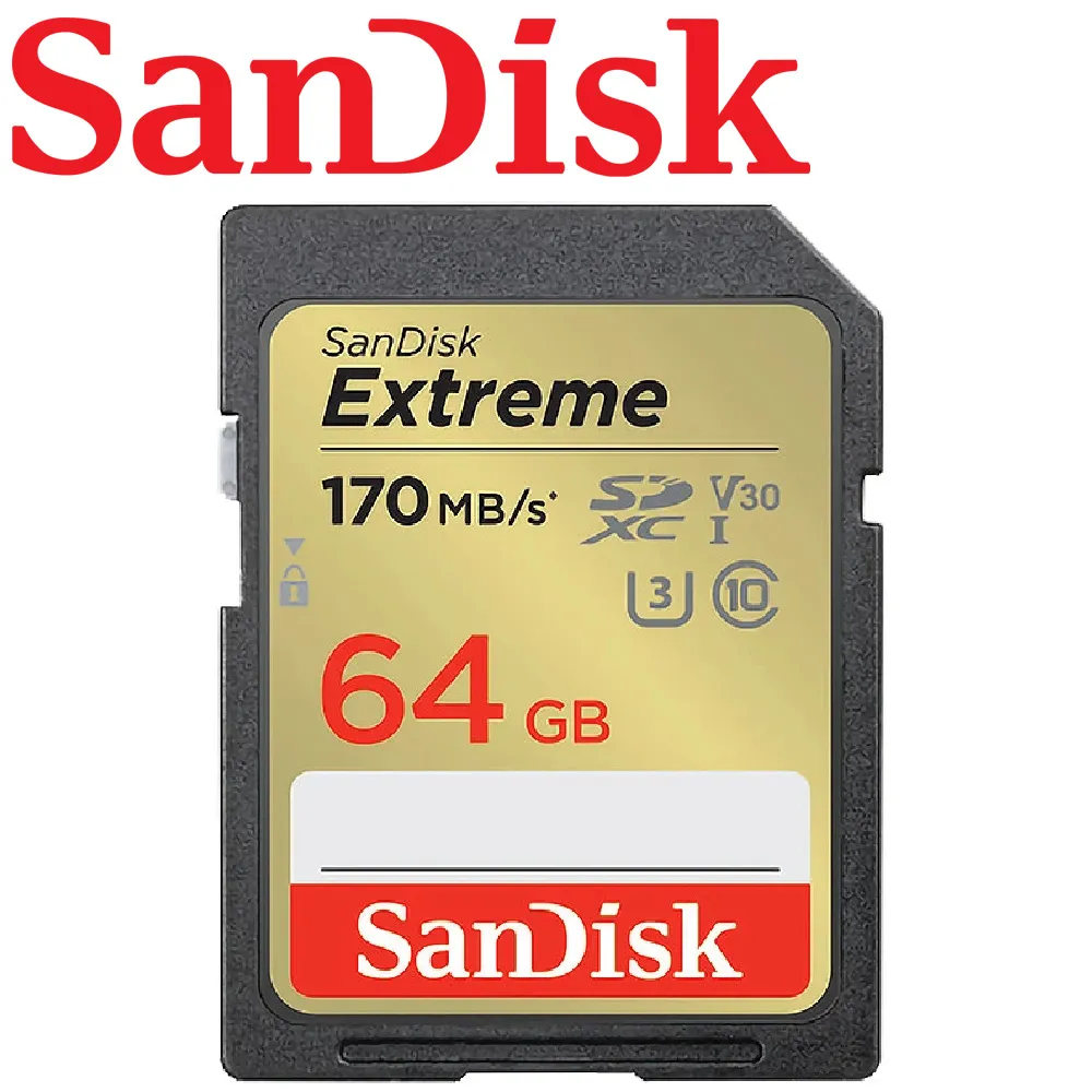 【快速到貨】SanDisk 64GB 170MB/s Extreme SDXC UHS-I U3 V30 記憶卡