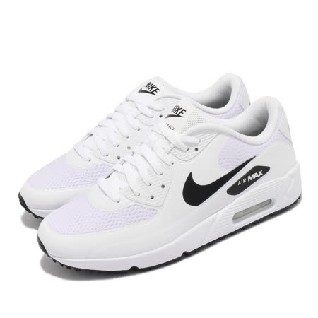 Nike 高爾夫球鞋 Air Max 90 Golf 男女鞋 泡棉中底 氣墊 場內外穿搭 情侶款 白 黑 CU9978-101 CU9978-101