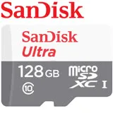 公司貨 SanDisk 128GB 100MB/s Ultra microSDXC UHS-I 記憶卡 白卡(無轉卡)