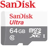 【快速到貨】SanDisk 64GB 100MB/s Ultra microSDXC UHS-I 記憶卡 白卡(無轉卡)