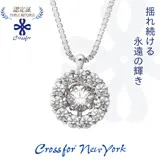 【Crossfor New York】正版日本原裝【Twinkle Flower閃耀的花】純銀懸浮閃動項鍊