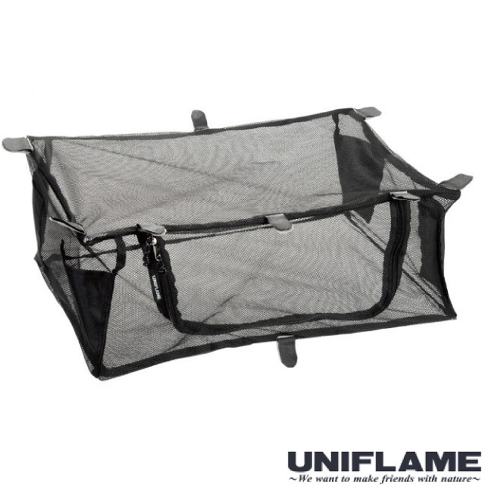【日本 UNIFLAME】折疊置物網架網袋.戶外置物網籃/U611678