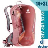 【德國 Deuter】Race EXP Air 14+3L 超輕網架式透氣單車健行背包(附原廠防水背包套)_3204421 紅