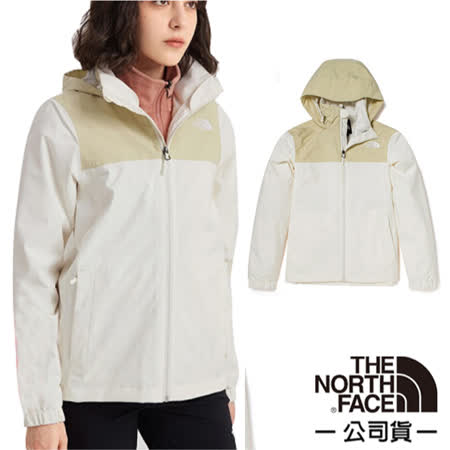 【美國 The North Face】女款 3效能 防水透氣防風耐磨連帽外套(亞洲版型)/5AZZ-486 白色 N
