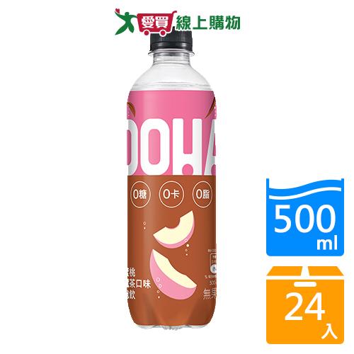 OOHA氣泡飲水蜜桃烏龍茶 500mlx24/箱