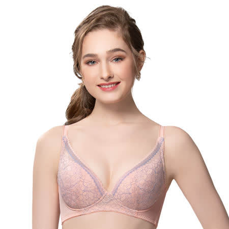 【思薇爾】羅芙娜系列B-E罩蕾絲集中包覆女內衣(朱霞橘)