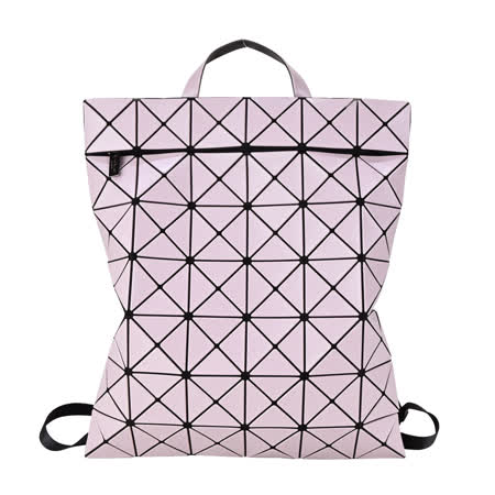 ISSEY MIYAKE 三宅一生 BAOBAO 6x7幾何方格霧面後背包-淺粉