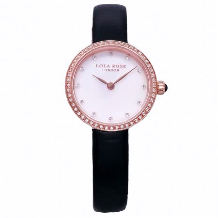 LOLA ROSE 英式LONDON的美感時尚優質腕錶-晶鑽+白貝-LR2210