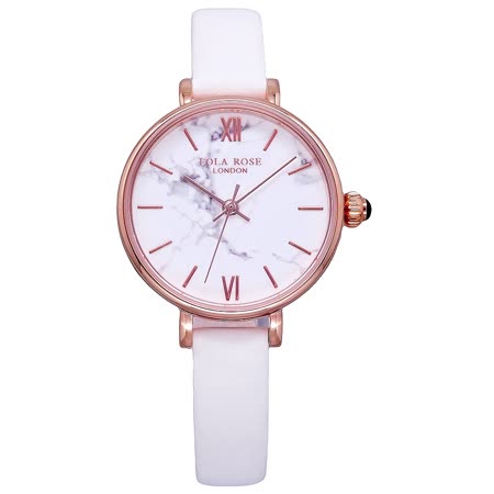 LOLA ROSE 英式LONDON的美感時尚優質腕錶-大理石白-LR2092