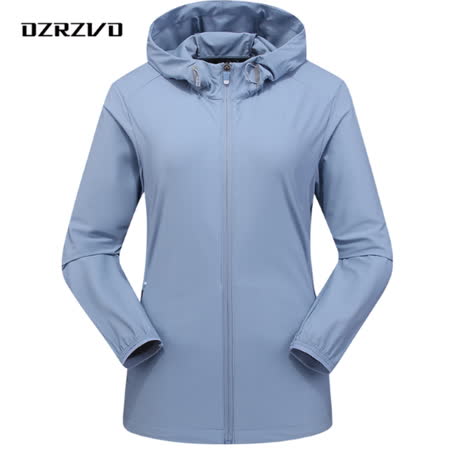 【DZRZVD杜戛地】高彈力輕薄外套-女款淺藍色(輕量、彈性、防曬、防潑水、觸感涼)
