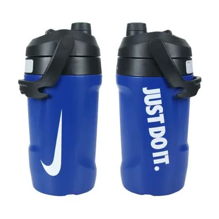 NIKE FUEL JUG大口徑霸水壺64OZ-健身 運動水壺 1890ML 藍白 F