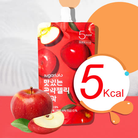 【韓國原裝Sugarlolo】低卡蒟蒻能量飽足果凍飲隨手包-蘋果風味