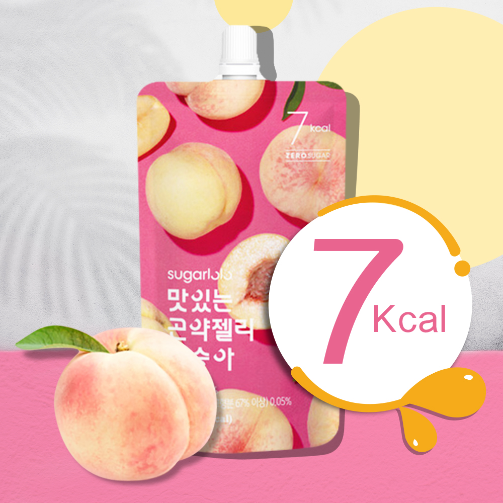 【韓國原裝Sugarlolo】低卡蒟蒻能量飽足果凍飲隨手包-水蜜桃風味