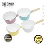 仙德曼 SADOMAIN 琺瑯單柄牛奶鍋-15cm/1.1L-1入組