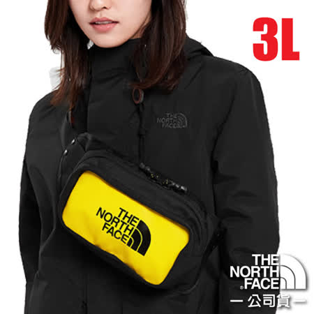 【美國 The North Face】3L 多功能日用防潑水耐磨腰包/單肩斜背包/3KZX-Y7C 亮黃 N