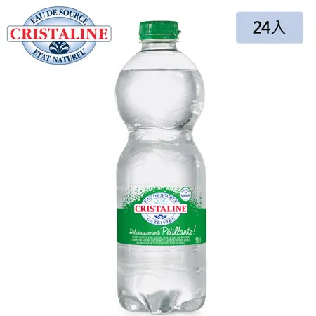 【箱購24入】法國CRISTALINE氣泡礦泉水 500ML