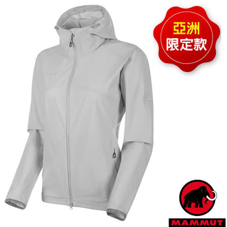 【瑞士 MAMMUT 長毛象】亞洲限定 女款 GRANITE SO Hooded AF 輕量彈性軟殼連帽夾克/1011-00331-0400 公路灰