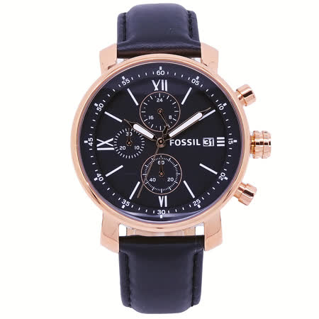 FOSSIL 運動時尚 
三眼計時皮革腕錶