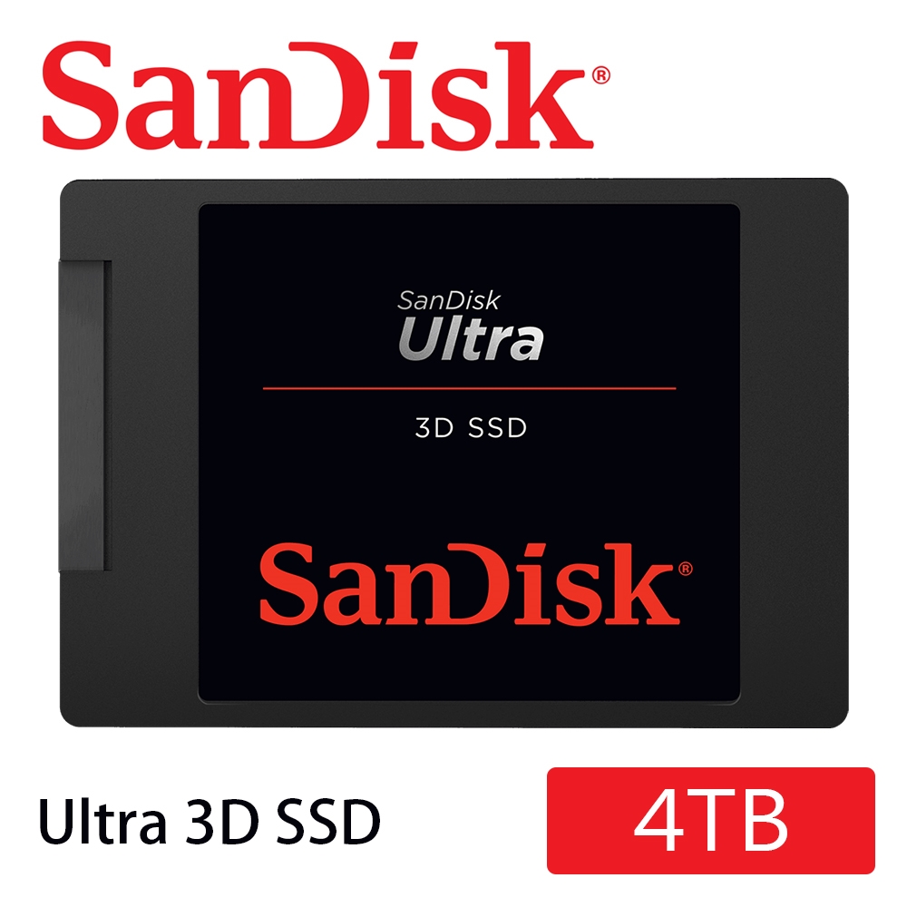 【SanDisk】Ultra 3D 4TB 2.5吋SATAIII固態硬碟