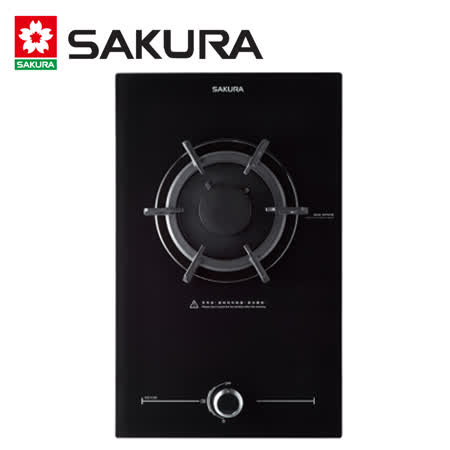 【促銷】SAKURA櫻花 單口併爐黑玻璃檯面式安全瓦斯爐G-2112G/G-2112GB 送安裝