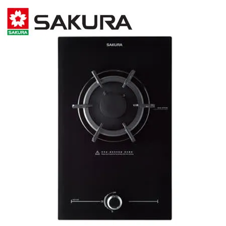 【SAKURA 櫻花】 單口併爐黑玻璃檯面式安全瓦斯爐 G-2112G/G-2112GB 送全省安裝