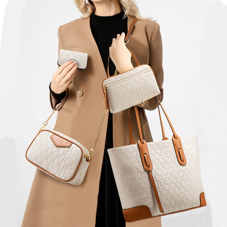 DF Queenin日韓 
復古托特子母包四件組