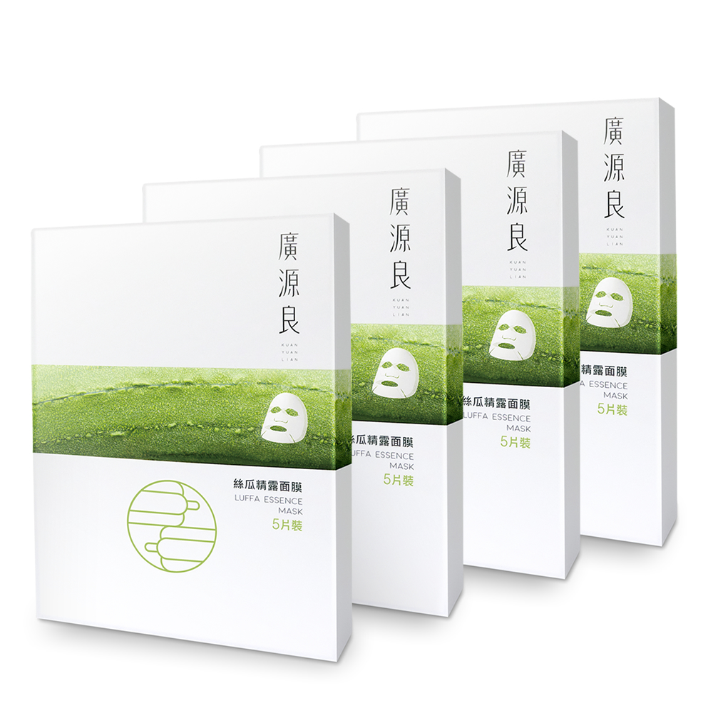 【廣源良】絲瓜精露面膜五入 4盒