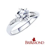 【BRILLMOND JEWELRY】傳世經典GIA 1克拉鑽戒(H/I1 三款選 18K白金台)