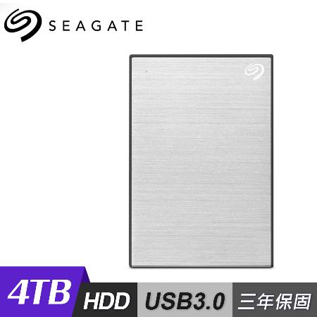 【Seagate 希捷】One Touch 4TB 行動硬碟 密碼版 銀色