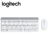 【Logitech 羅技】MK470 超薄無線鍵鼠組/珍珠白