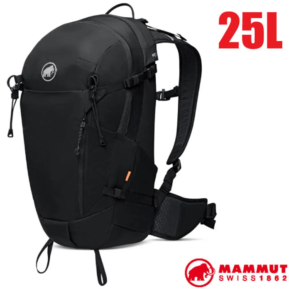 【MAMMUT 長毛象】Lithium 輕量登山健行背包 25L(可拆腰帶設計)_2530-03452-0001 黑