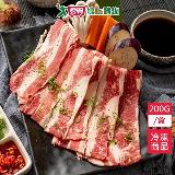 美國牛雪花火鍋烤肉片200G/盒【愛買】