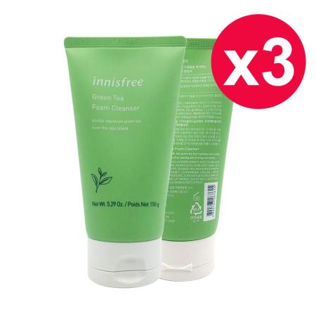 innisfree 綠茶保濕潔顏泡泡 150ml(超殺三入組)