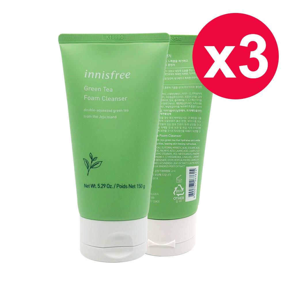 innisfree 綠茶保濕潔顏泡泡 150ml*3入