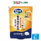 南僑水晶葡萄柚籽抗菌洗衣液體皂補充包1400gx6包(箱)【愛買】