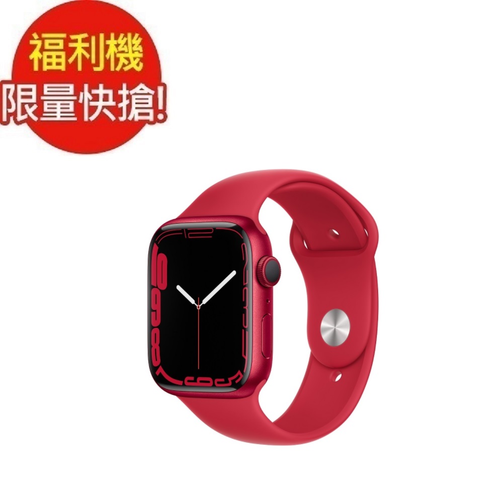 【福利品】Apple Watch S7 (GPS) 45mm - 紅色(MKN93TA/A)_九成新