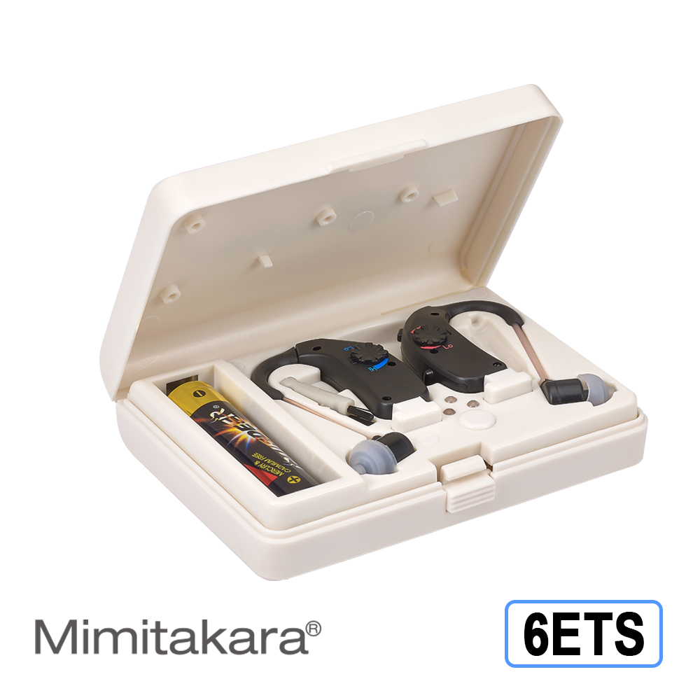 【Mimitakara耳寶 】充電耳掛式雙耳款助聽器 (未滅菌) 6ETS [符合條件者可補助B款]